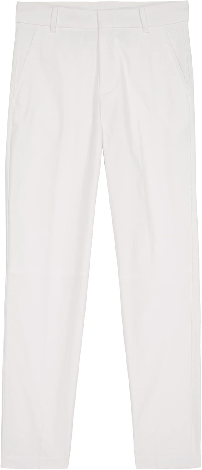 IZOD Boys' Bi-Stretch Flat Front Pants, White IZOD Boys' Bi-Stretch Flat Front Pants, White