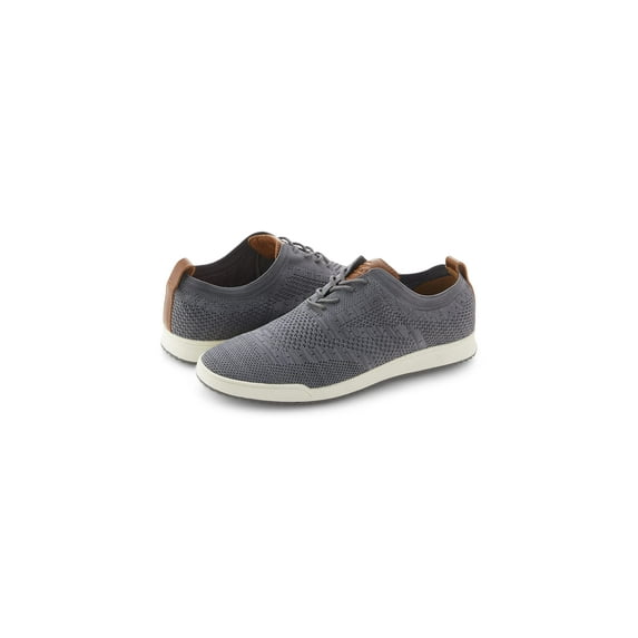 IZOD Breeze Oxford Casual Shoes for Men, Wingtip Memory Foam Canvas (Grey, 12)
