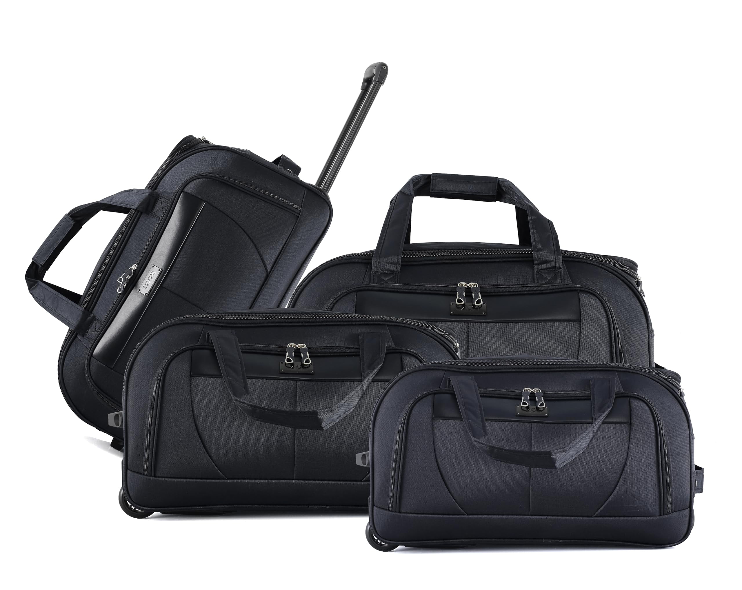 IZOD Carol Lightweight Soft Shell Rolling Duffel Bag with Wheels