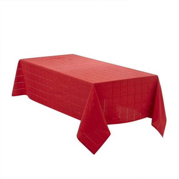 IZOD Chadwick Tablecloth Color: Red Size: 60X102
