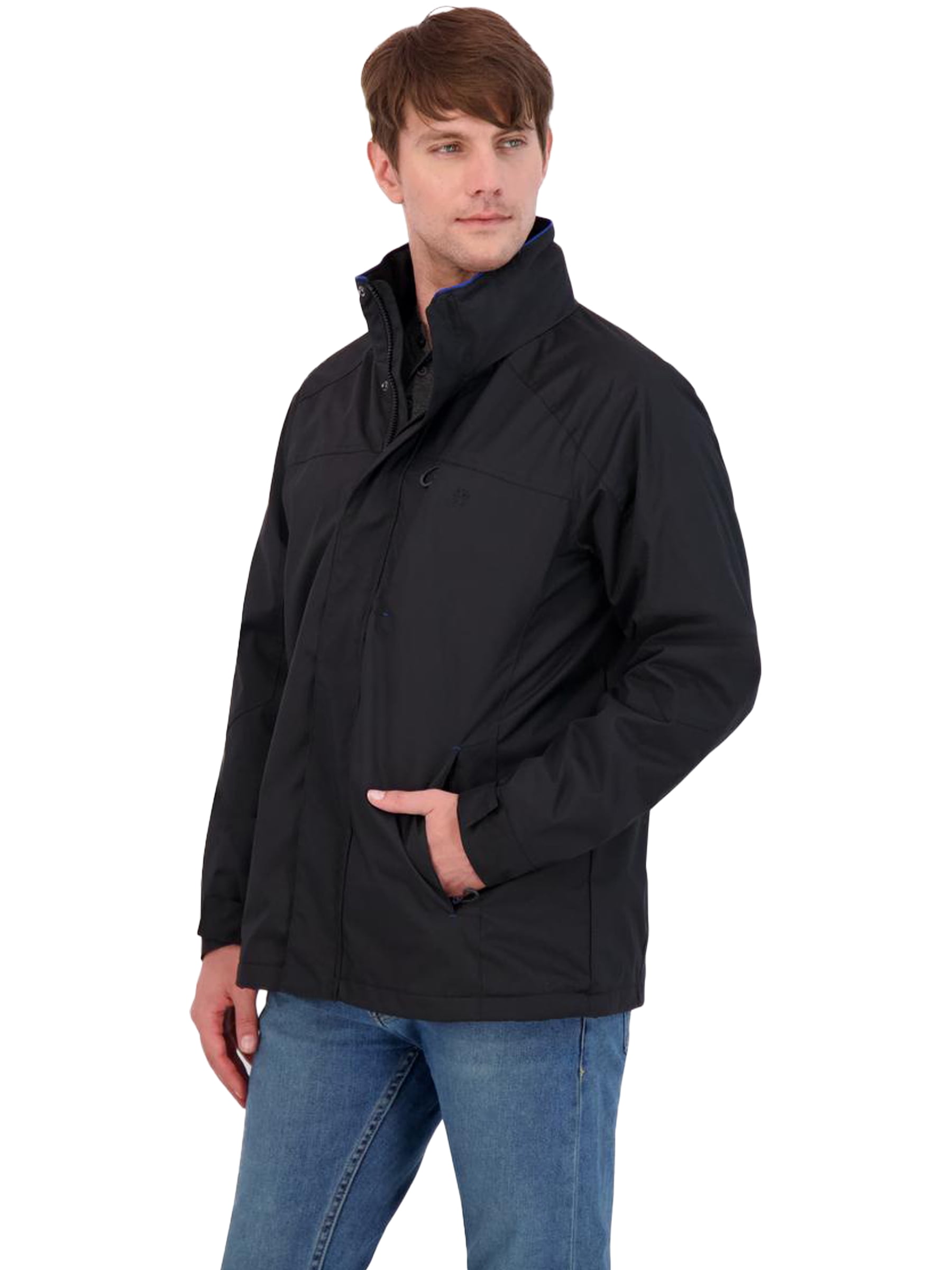 IZOD Fleece Lined Midweight Jacket Water Resistant Mens Coat - Walmart.com