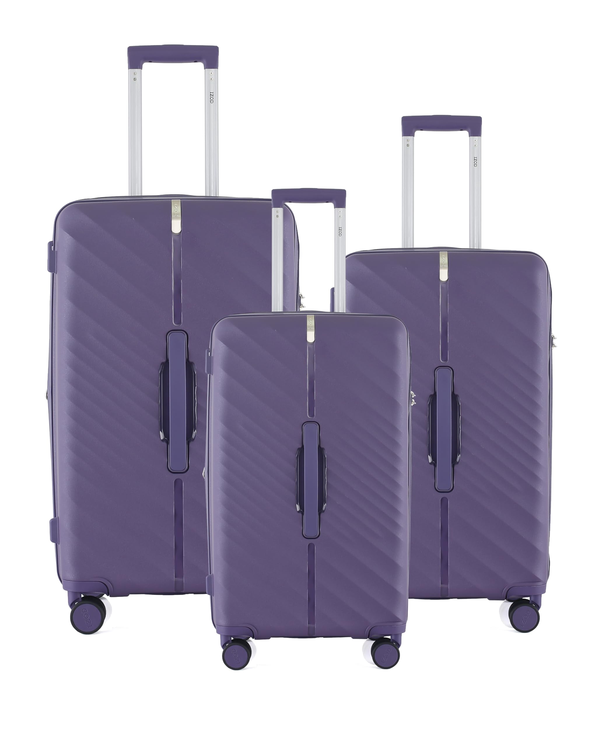 IZOD Gail Polycarbonate Luggage Set - 360-Degree Dual Spinning