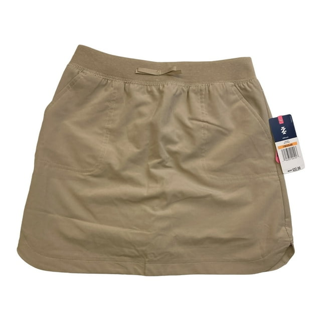 IZOD Girls' School Uniform Stretchable Waist Pull-On Scooter (Khaki, 16)