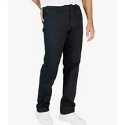 IZOD Jeans Men's Comfort Stretch, Size 34 x 30 Regular Fit, Black, Supersoft Knit Denim Pants with UltraFlex Waistband