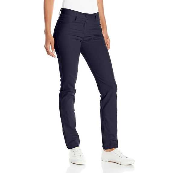 IZOD Junior Girl's Easy Care Wrinkle Resistant Stretch Schoolwear Skinny Pant (Navy, 5)