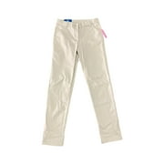 IZOD Junior Girls Adjustable Waist Stretch Approved Schoolwear Skinny Twill Pant (262 Su Khaki, 12)