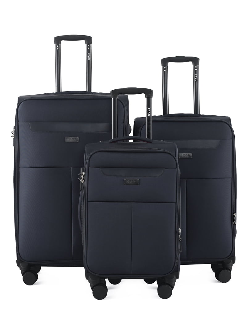 IZOD Liam Soft Shell Spinner Suitcase Set with Combo Lock, 3 Piece