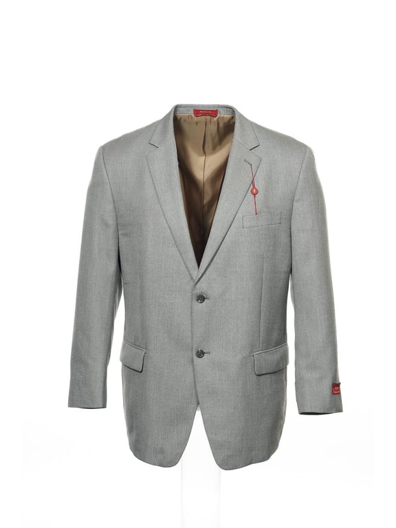 Men's 2 Button Sport Coat Sports Jacket (46 Regular, Grey)