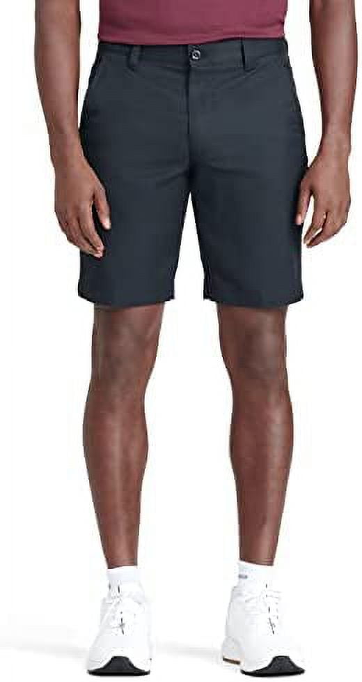 IZOD Men's 9.5" Micro Twill Flat Front Golf Short, Caviar, 44W