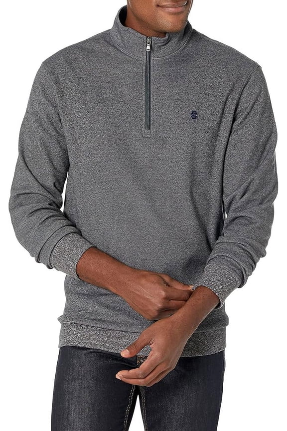 Men's Advantage Performance Long Sleeve Solid Fleece Soft Crewneck Pullover, Carbon Heather, Small