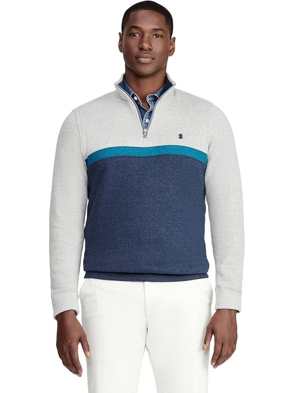 Men's Advantage Performance Quarter Zip Fleece Pullover Sweatshirt, Light Grey Heather CBlock, Medium