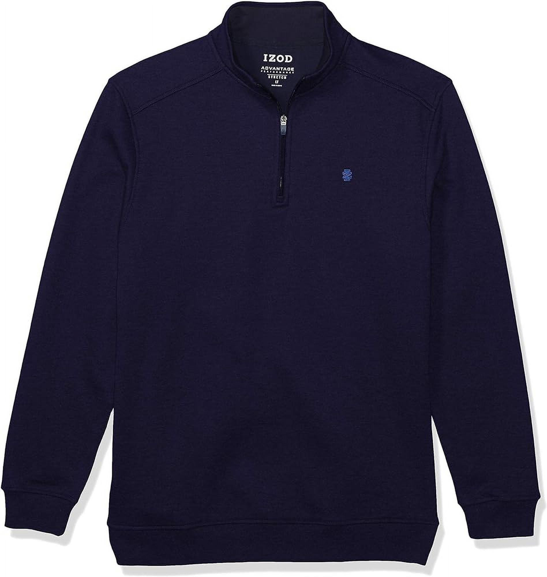 IZOD Men's Advantage Performance Quarter Zip Fleece Pullover Sweatshirt