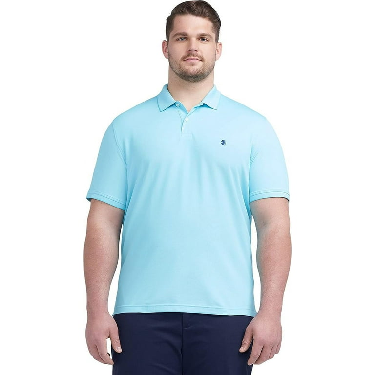 IZOD Men's Advantage Performance Short-Sleeve Polo Shirt, Blue