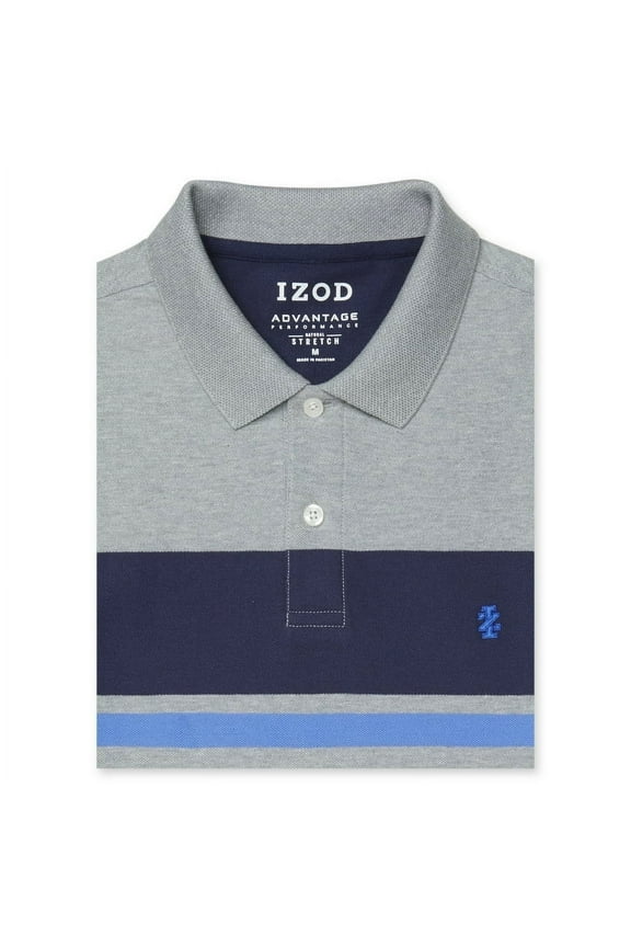Men's Advantage Performance Stripe Polo, Peacoat, L