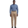 thumbnail image 1 of IZOD Men's American Chino Flat Front Classic Fit Pant, English Khaki, 30W x 30L, 1 of 2