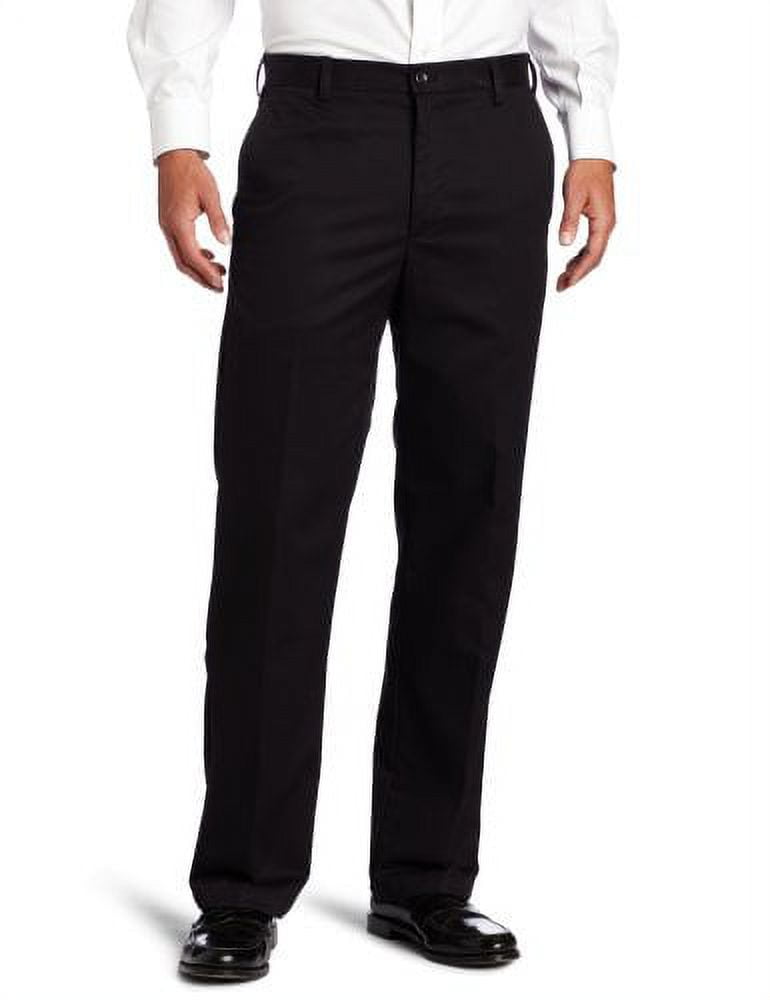 IZOD Men's American Chino Flat Front Straight Fit Pant, Black, 31W x ...
