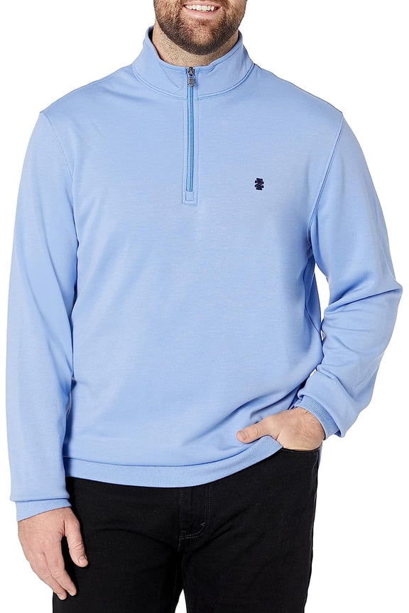 Men's Big Advantage Performance Quarter Zip Fleece Pullover Sweatshirt, Classic Blue, 4X-Large Tall