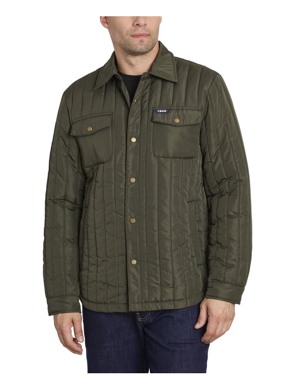 Men's & Big Men's Lightweight Poly Shirt Jacket, Up to Size 2XL