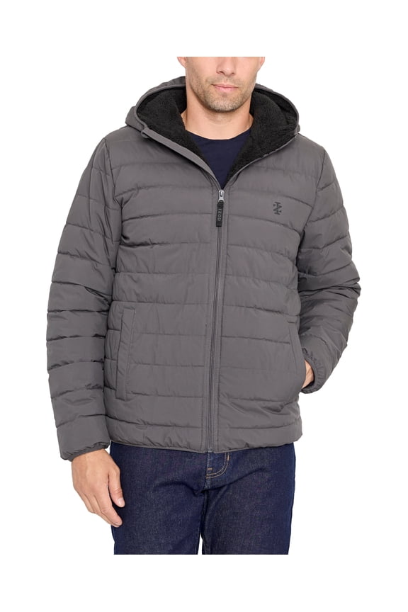 Men's & Big Men's Sherpa Puffer Jacket, Up to Size 2XL