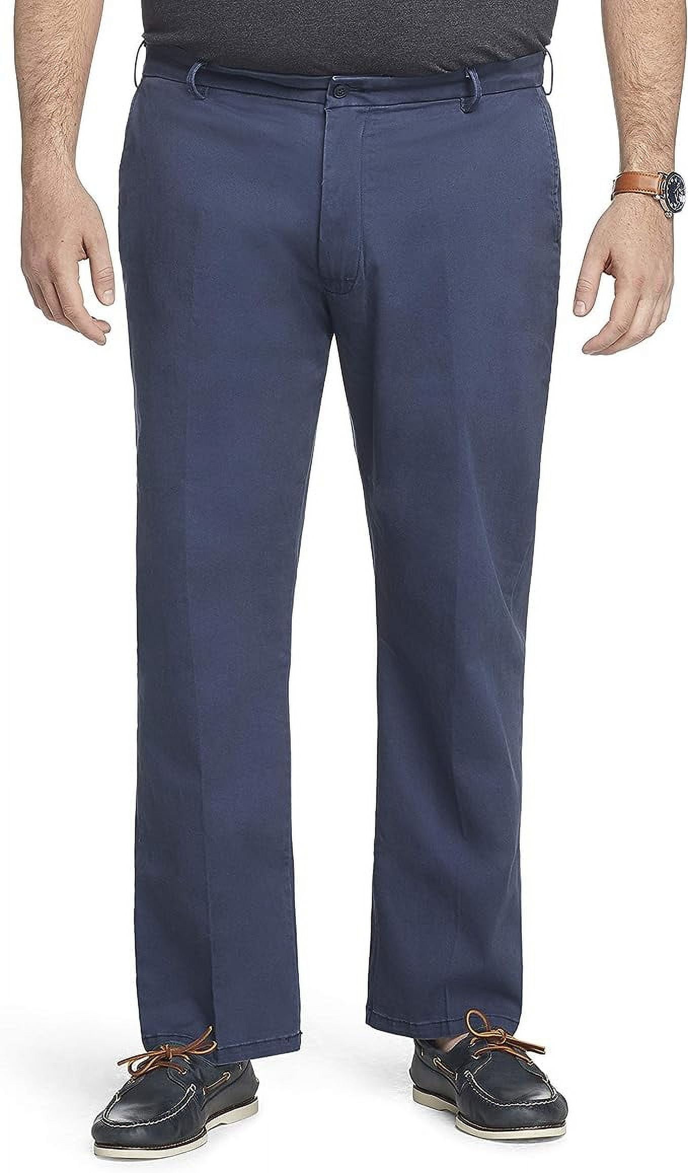 IZOD Men's Big & Tall Big and Tall Flat Front Extended Twill Pant