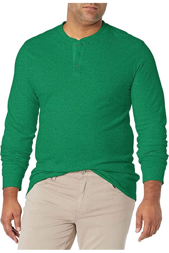 Men's Big & Tall Tall Saltwater Long Sleeve Henley Shirt, Eden, 3X-Large Big
