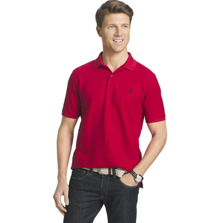 IZOD Men s Big and Tall Advantage Performance Solid Polo Real Red 3X Large Tall Walmart