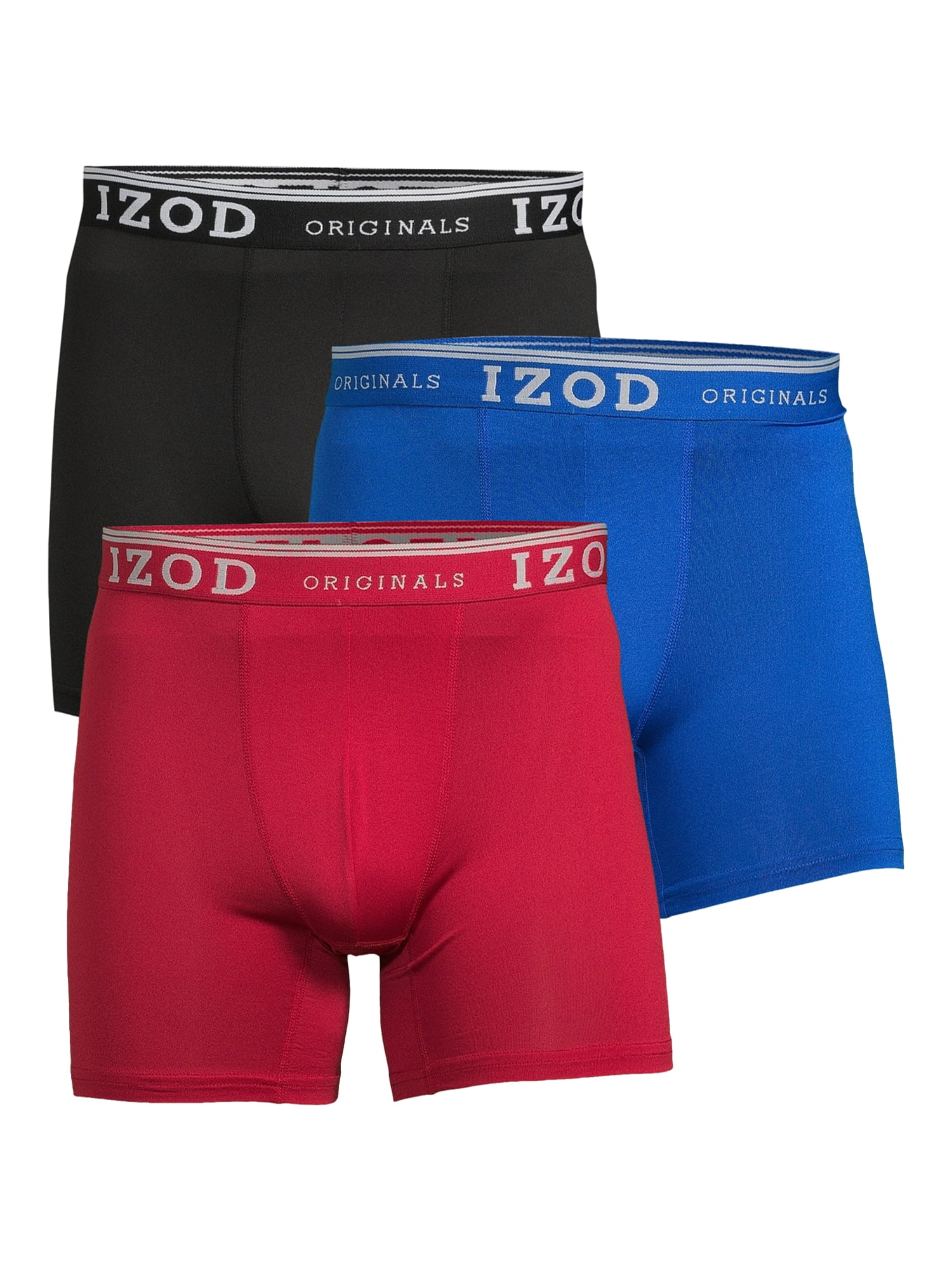 IZOD Men's Underwear - Long Leg Performance Boxer Briefs (10 Pack), Size  Small, BlackGrey at  Men's Clothing store