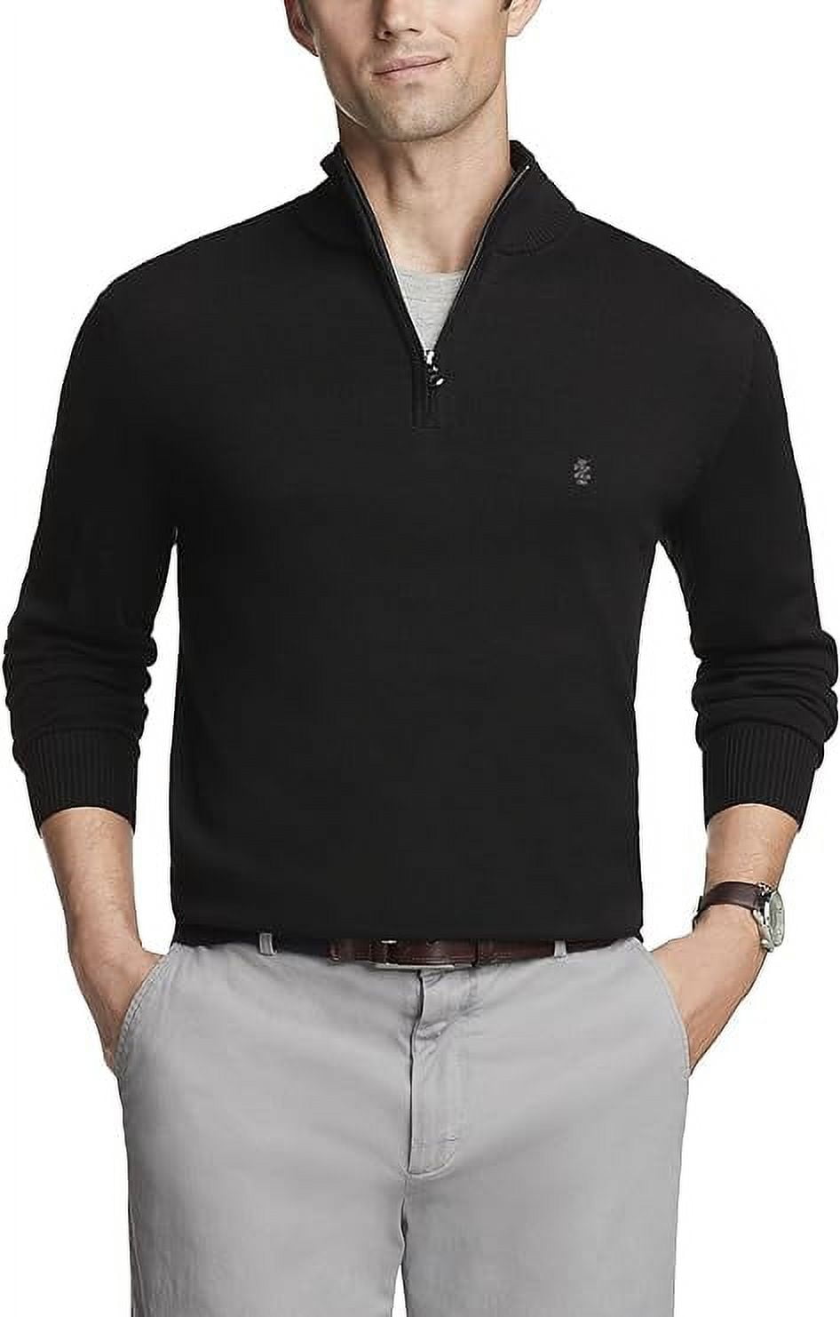 IZOD Men's Classics Long Sleeve Quarter Zip Lightweight Pullover