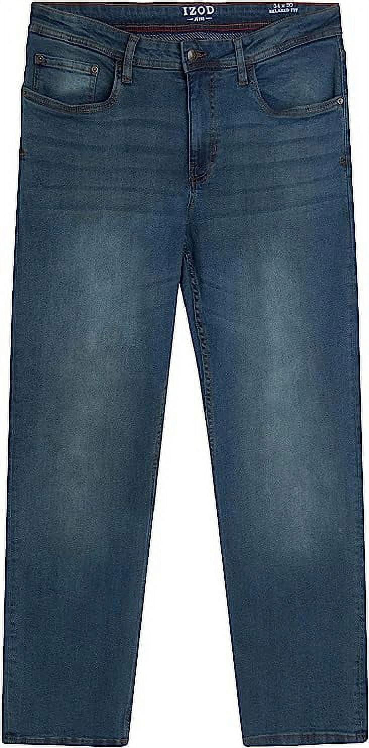 IZOD Men's Denim Jeans Comfort Stretch Jeans Casual Relaxed Fit
