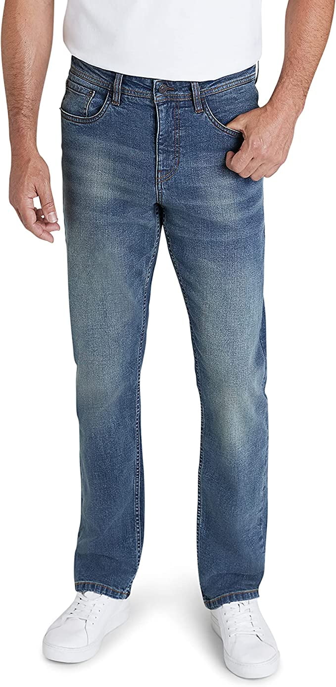 IZOD Men's Denim Jeans - Comfort Stretch Jeans - Casual Relaxed Fit ...