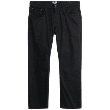 IZOD Men's Denim Jeans - Comfort Stretch Relax Fit Jeans - Casual Jeans for Men