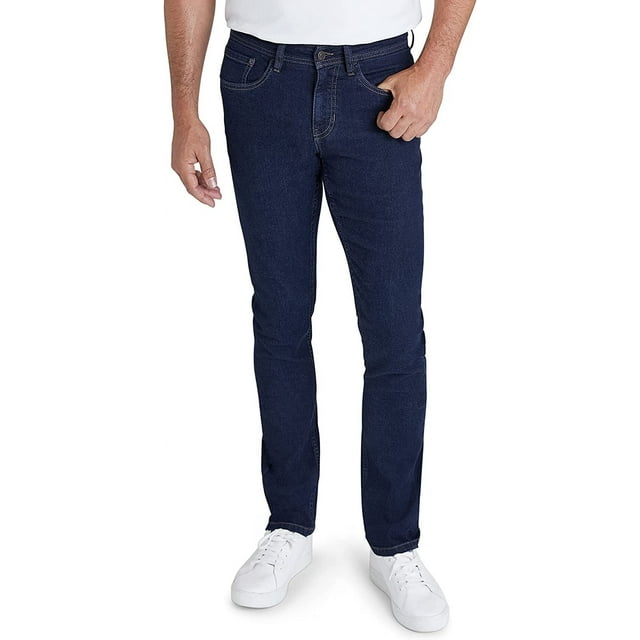 IZOD Men's Denim Jeans - Ultrasoft Stretch Denim Straight Fit Jeans for Men