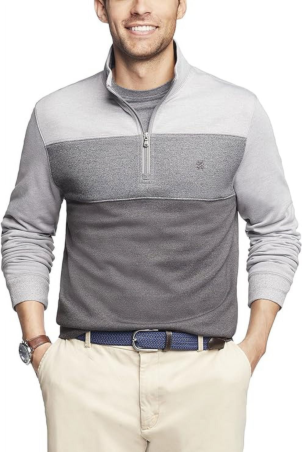 Izod men's advantage performance online quarter zip fleece pullove