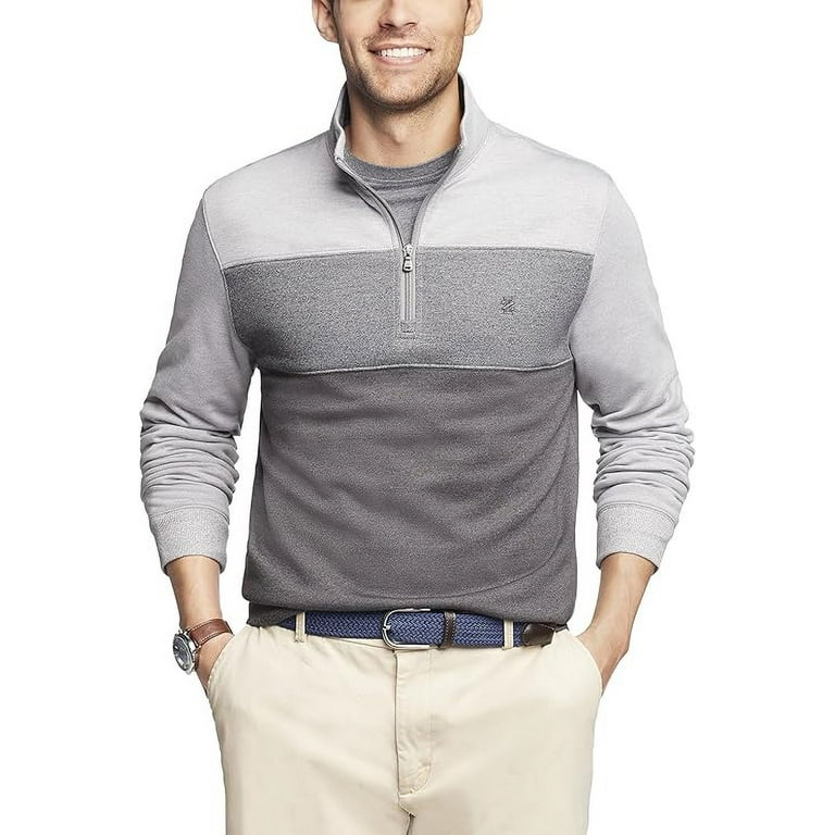 Izod men's advantage performance top quarter zip fleece pullover