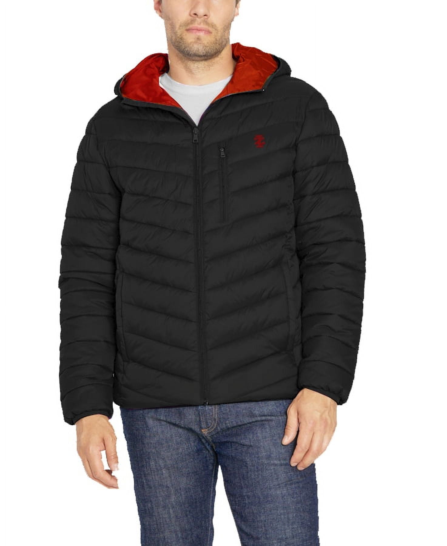 IZOD Men s Hooded Puffer Jacket Up to size XX Large Walmart