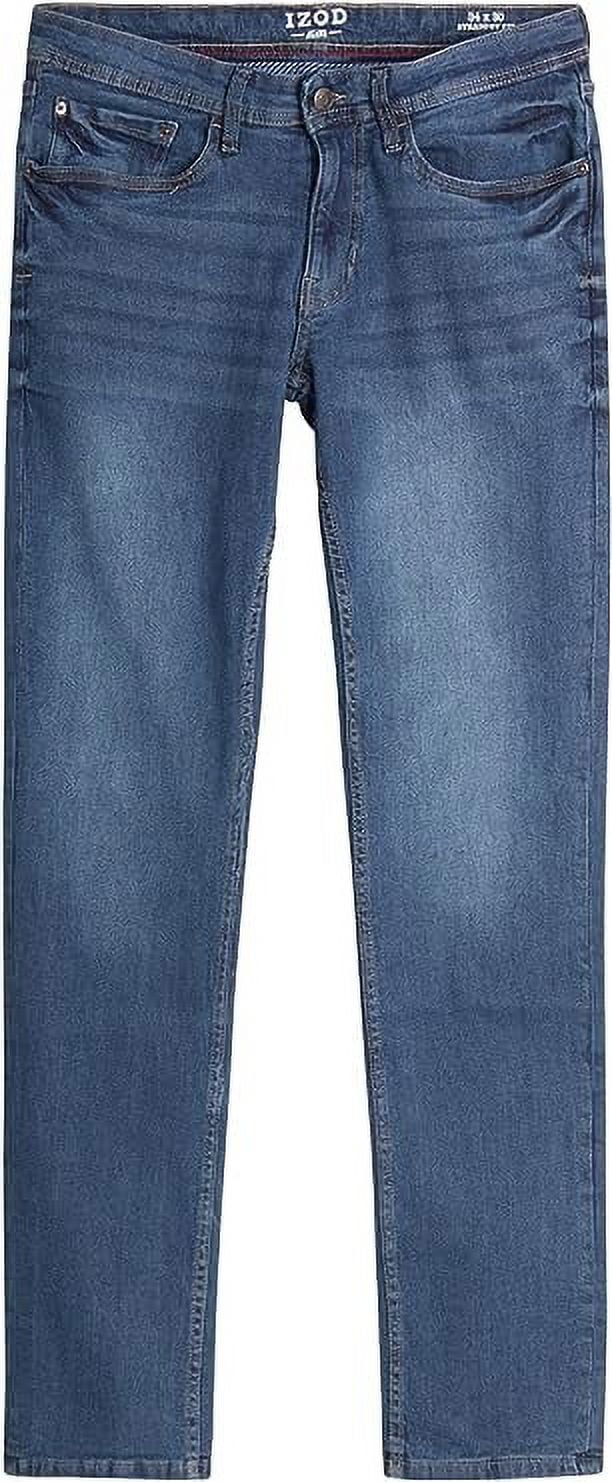 IZOD Men's Jeans Comfort Stretch Denim Straight Leg Relaxed Fit Jeans