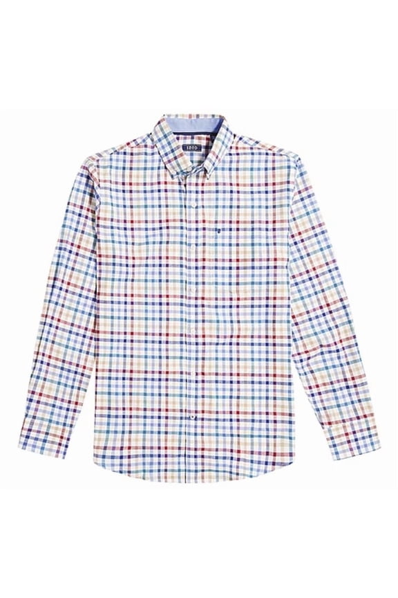 Men's Long Sleeve Button Down Shirt, Rhondodendron, Large