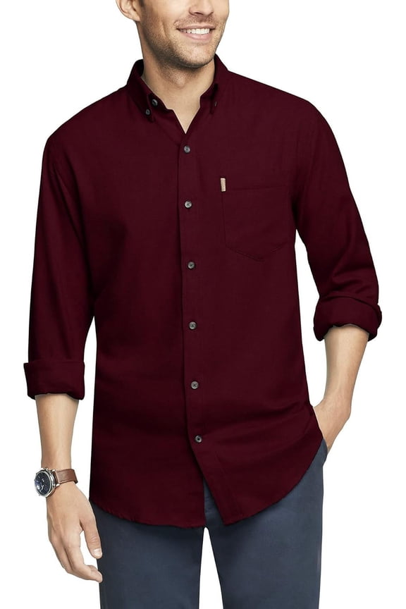 Men's Long Sleeve Plaid Button Down Flannel, Port Royal, X-Large