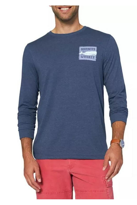 Men's Long Sleeve Saltwater Graphic T-Shirt, Sargasso Sea, X-Large