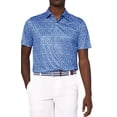 thumbnail image 1 of IZOD Men's Micro Print Golf Polo Shirt, Nebulas Blue, 2X-Large, 1 of 1
