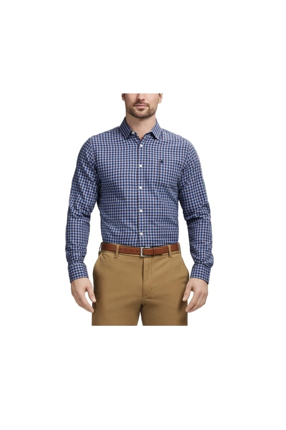 Men's Modern Fit Luxe Touch Twill Long Sleeve Button Down Shirt (US, Alpha, X-Large, Regular, Regular, Blue)