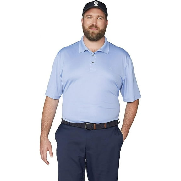 IZOD Men's Performance Golf Grid Polo, Riviera Blue G115, XXX-Large