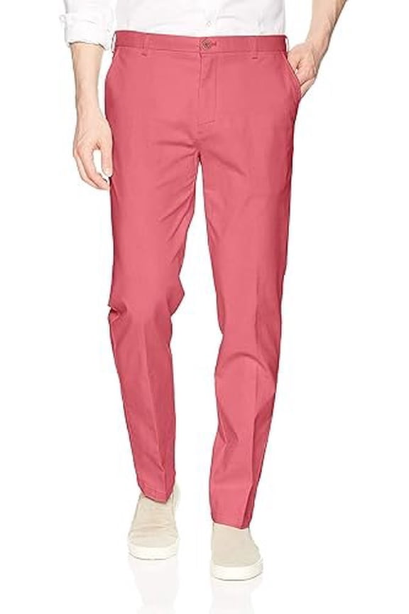 Men's Performance Stretch Saltwater Fresh Straight Chino Pant, Red 32W-32L
