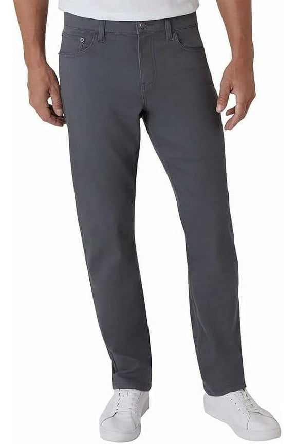 Men's Saltwater 5-Pocket Straight Fit Chino Pant (Gray, 40X32)