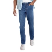 IZOD Mens Saltwater 5 Pocket Straight Fit Stretch Denim Jean US, Waist Inseam, 30, 29, Regular, Regular, Blue