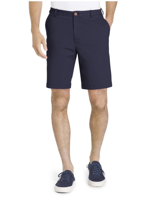 IZOD Men's Flat Front Solid Oxford Short Deep Blue Revival 32W main image 1