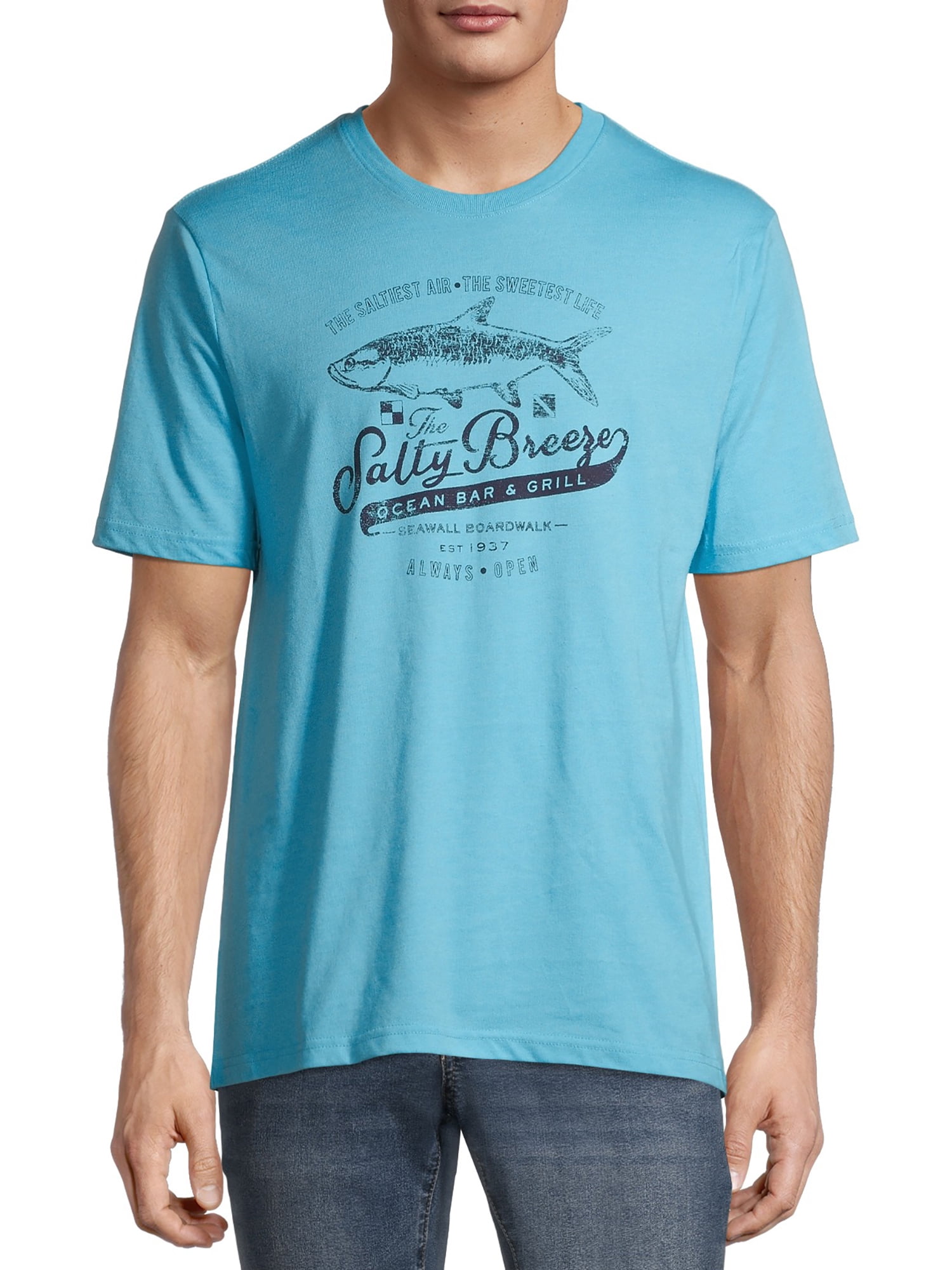 IZOD Men's Saltwater Comfort Short Sleeve Graphic T-Shirt