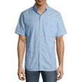 thumbnail image 1 of IZOD Men's Saltwater Comfort Windowpane Short Sleeve Button Down Shirt, 1 of 6