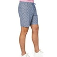 thumbnail image 1 of IZOD Men's Saltwater Stretch 9.5" Chino Printed Shorts, Bijou Blue, Medium, 1 of 2