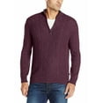 thumbnail image 1 of IZOD Men's Solid Color Long Sleeve 1/4 Zip Aran Sweater, 1 of 1